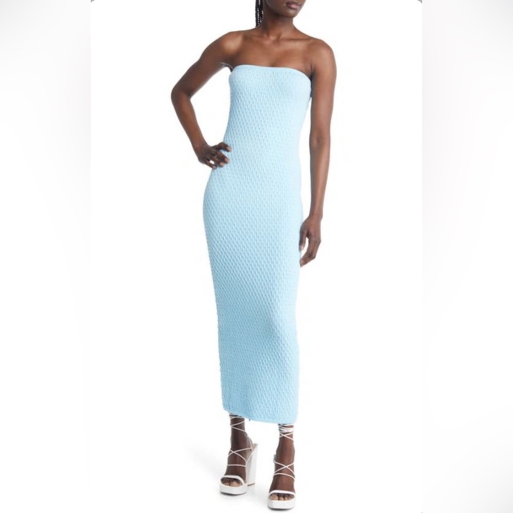 Open Edit Blue Atomizer Dress in small